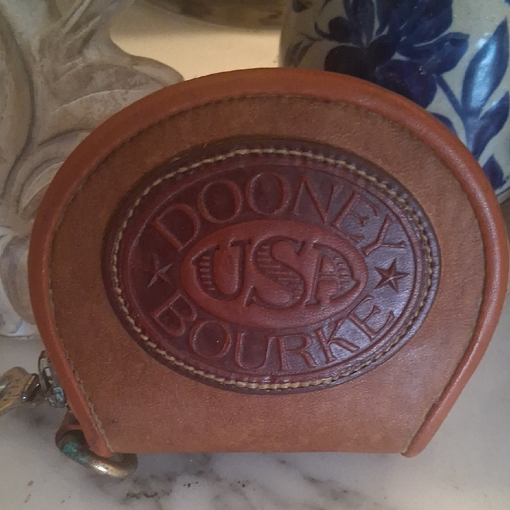 Dooney & Bourke Brown Leather Coin Purse - Picture 2 of 12